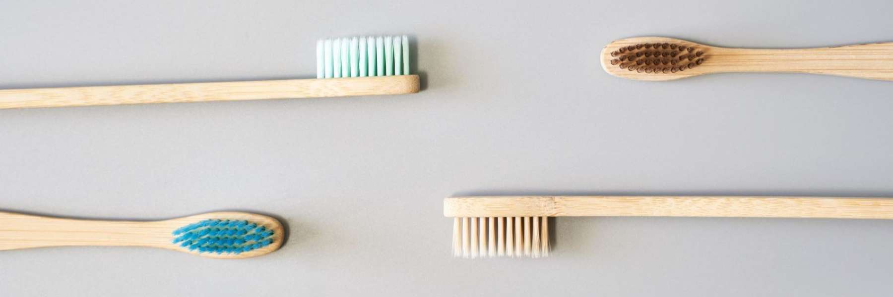 Assorted toothbrushes arranged on a neutral background representing preventive dental care at Sutton
